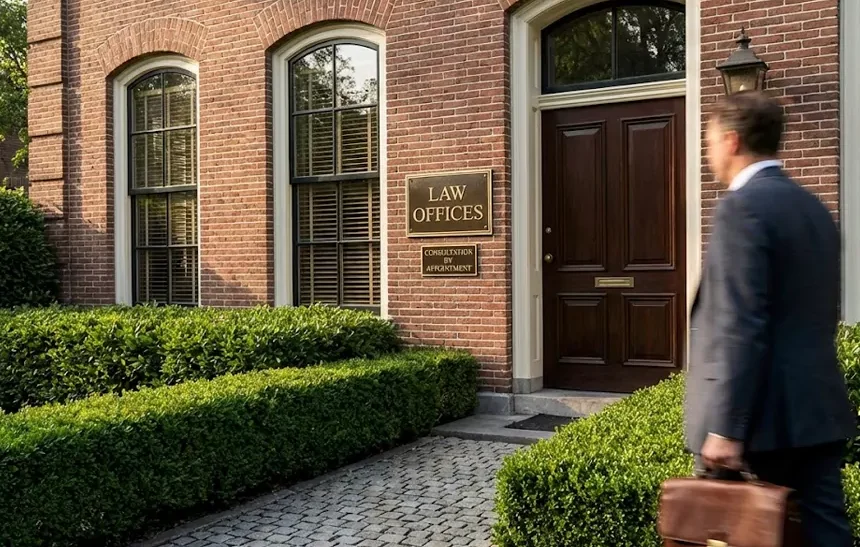 Justin Billingsley Greene Law office exterior with brick building and professional entrance