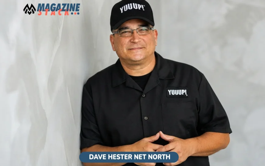 Dave Hester wearing his Yuuup! branded cap and shirt, tied to his auction business and net worth